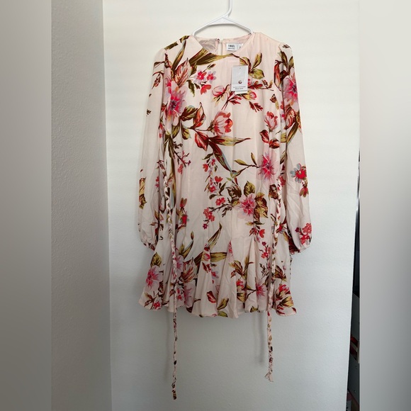 Tinsel Floral Dress with Red and Green Accents - Picture 4 of 7